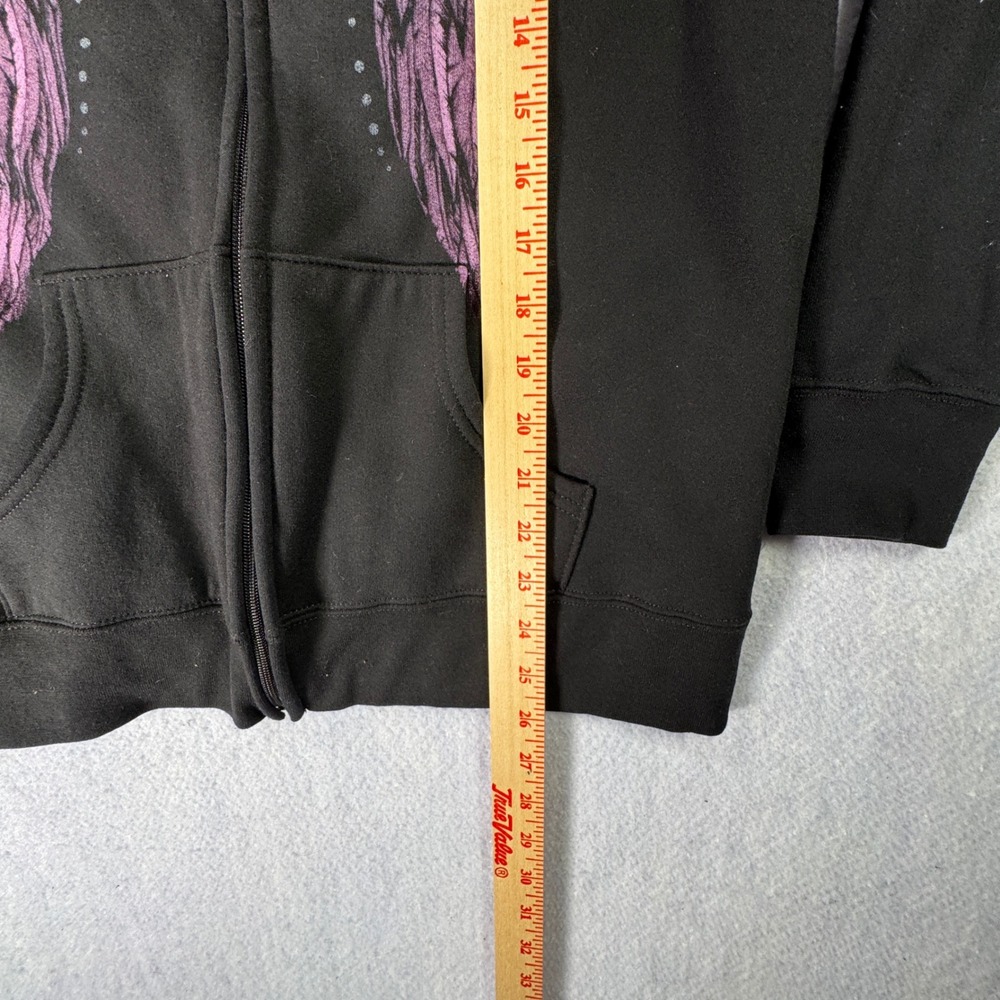 Harley-Davidson Erie PA Pink Wings Graphic Zip Up Hoodie Black XL 2012 Biker - Picture 4 of 6